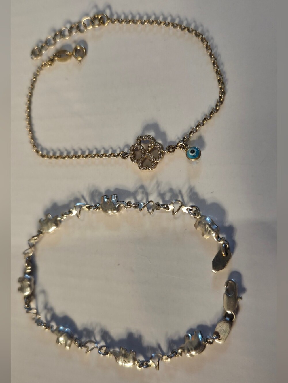 Gold Over Silver And 925 Silver Bracelets